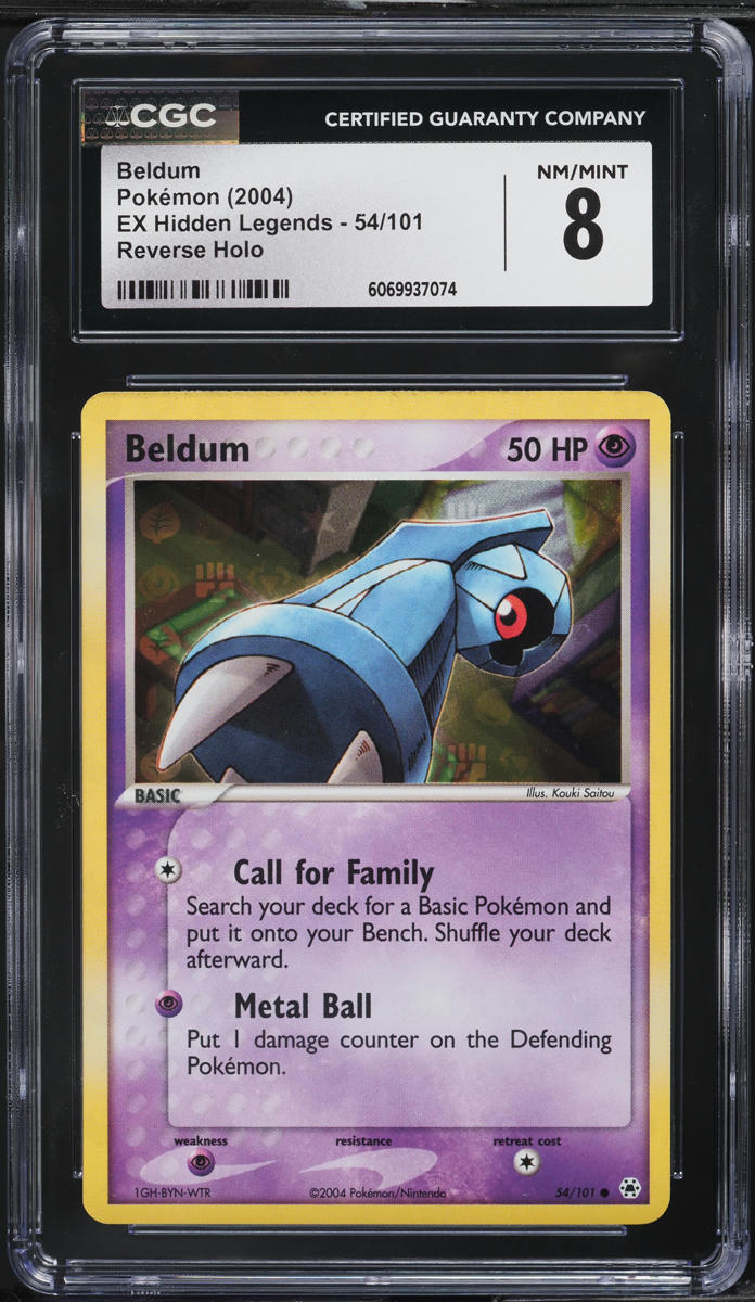 2004 Pokemon EX Hidden Legends Reverse Holo Beldum #54 CGC 8 NM-MT