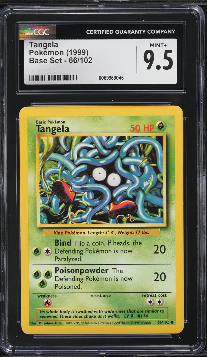 1999 Pokemon Base Set Tangela #66 CGC 9.5 MINT+
