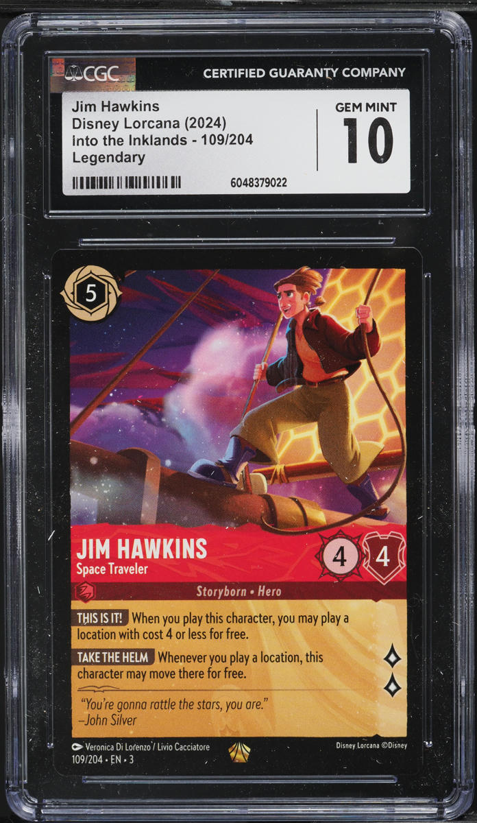 2024 Disney Lorcana Into The Inklands Jim Hawkins #109 CGC 10 GEM MINT