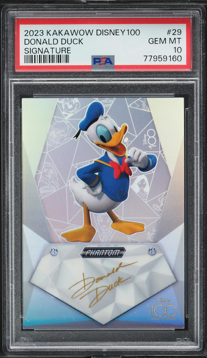 2023 Kakawow Phantom Disney100 Signature Donald Duck /100 #PD-SIG-29 PSA 10 GEM MINT