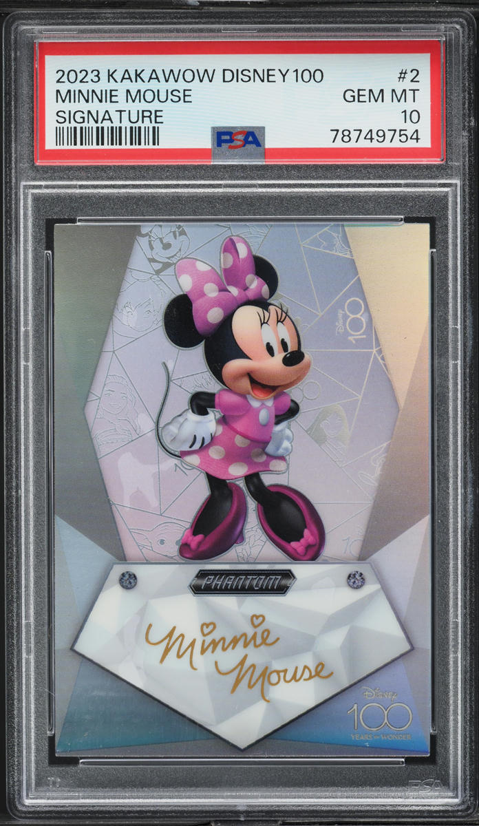 2023 Kakawow Phantom Disney100 Signature Minnie Mouse /100 #2 PSA