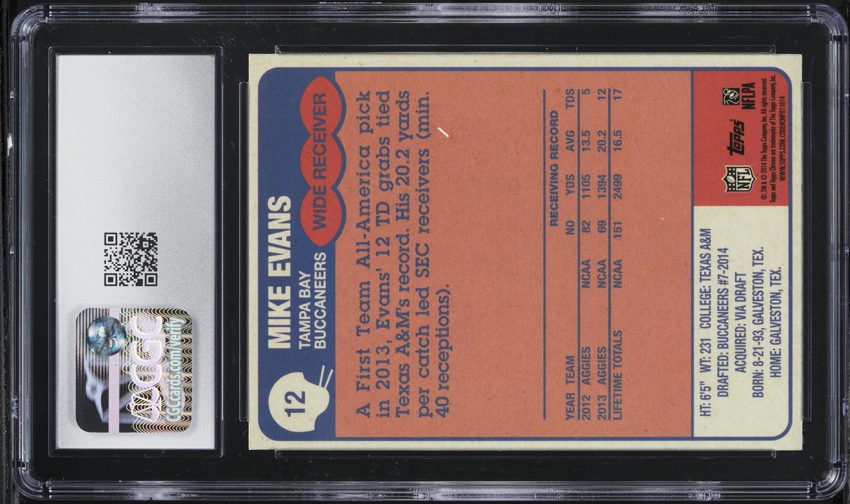 2014 Topps Chrome '85 Mike Evans ROOKIE #12 CGC 9.5 MINT+