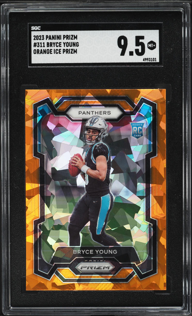 2023 Panini Prizm Orange Ice Bryce Young ROOKIE #311 SGC 9.5 MINT+