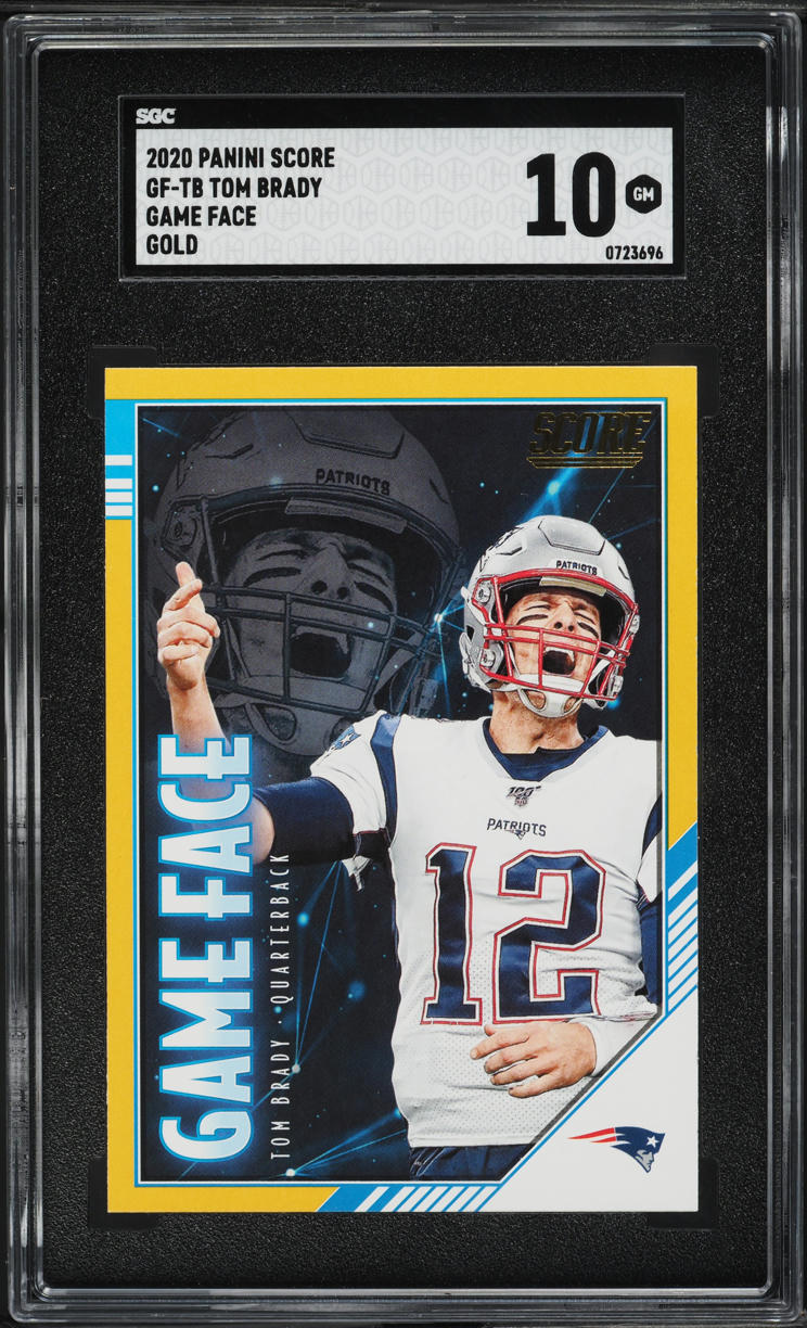 2020 Panini Score Game Face Gold Tom Brady #GF-TB SGC 10 GEM MINT