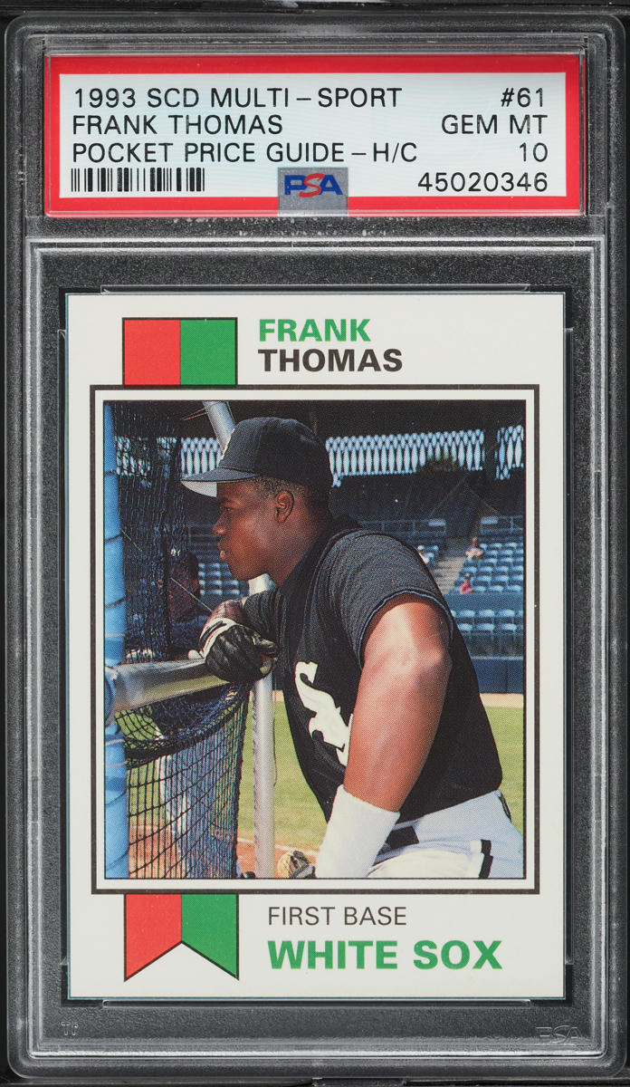 1993 SCD Multi Sport Pocket Price Guide Hand Cut Frank Thomas #61 PSA 10