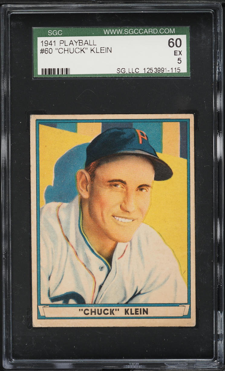 1941 Playball Chuck Klein #60 SGC 5 EX