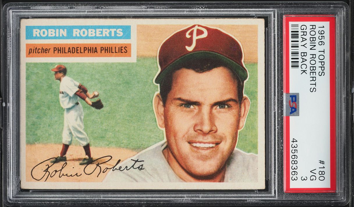 1956 Topps Robin Roberts #180 PSA 3 VG