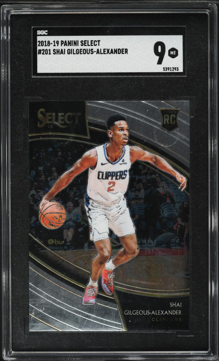 2018 Select Courtside Shai Gilgeous-Alexander ROOKIE #201 SGC 9 MINT