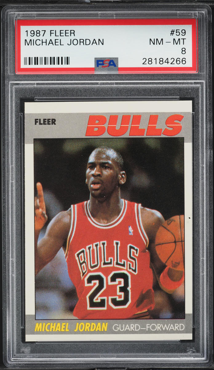 1987 Fleer Basketball Michael Jordan #59 PSA 8 NM-MT