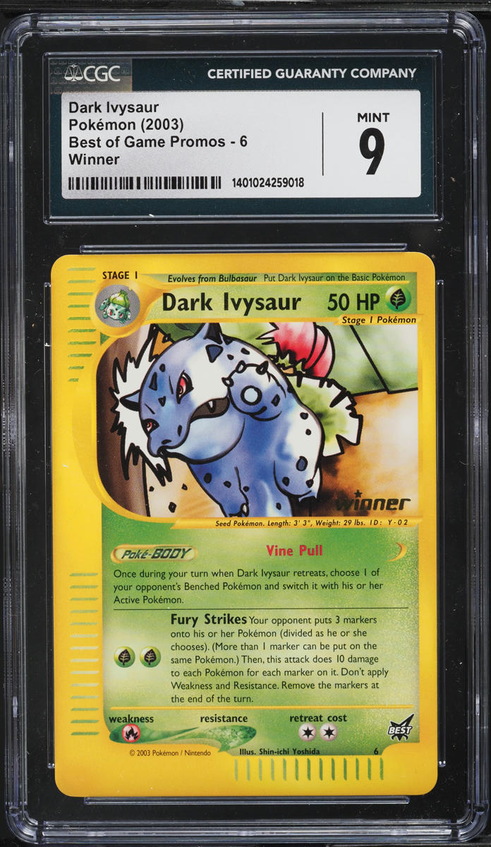 2003 Pokemon Best Of Game Promo Winner Dark Ivysaur #6 CGC 9 MINT