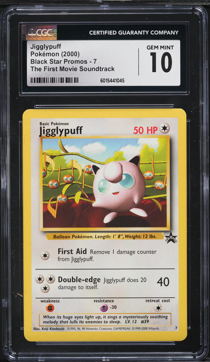 2000 Pokemon Black Star Promo Jigglypuff #7 CGC 10 GEM MINT
