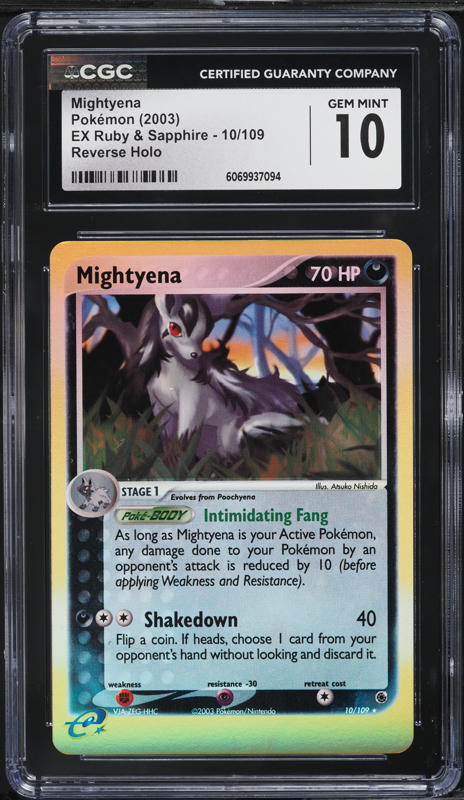 2005 Pokemon EX Deoxys Reverse Holo Mightyena #12 CGC 10 GEM MINT