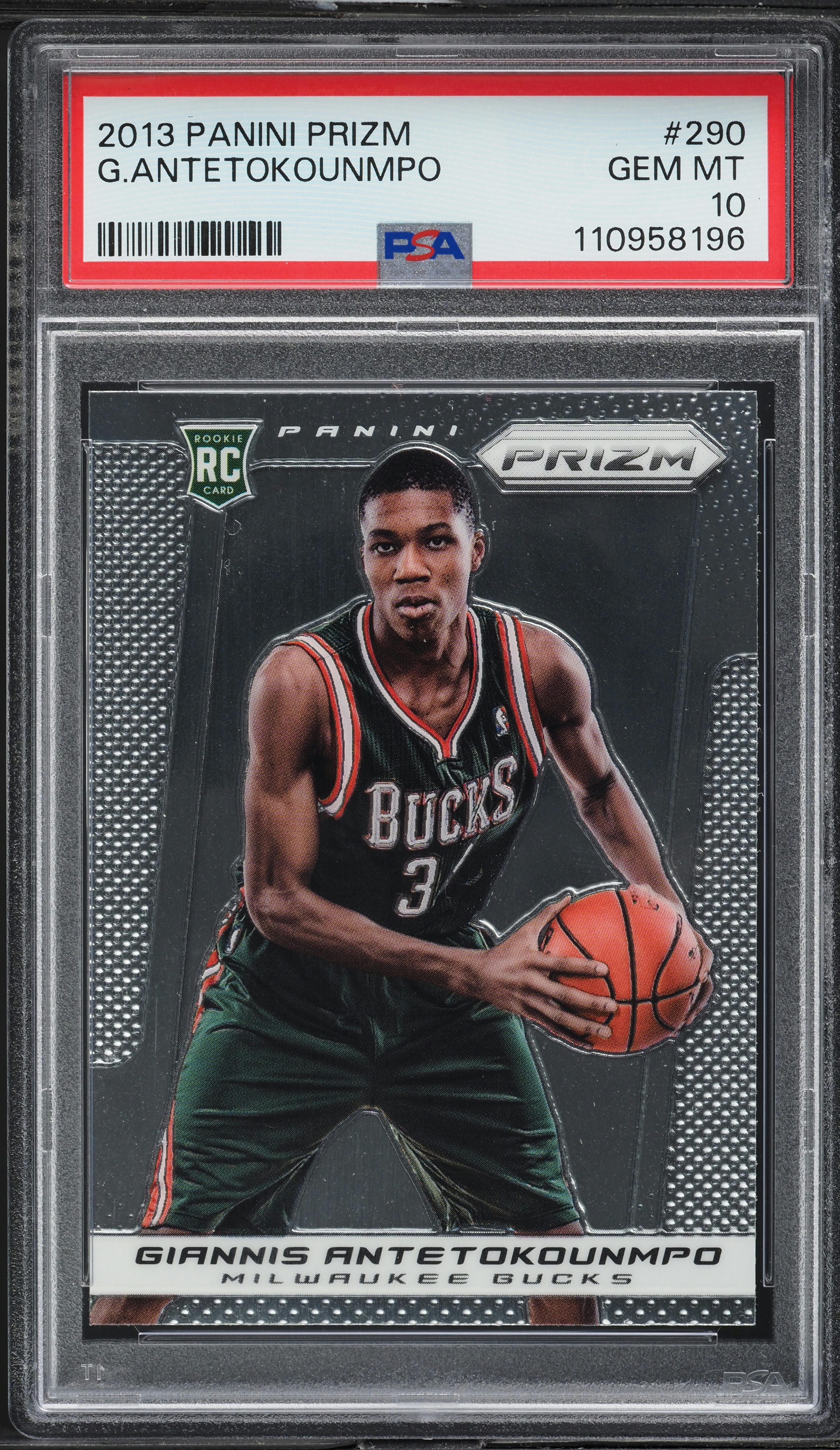 2013 Panini Prizm Giannis Antetokounmpo ROOKIE #290 PSA 10 GEM