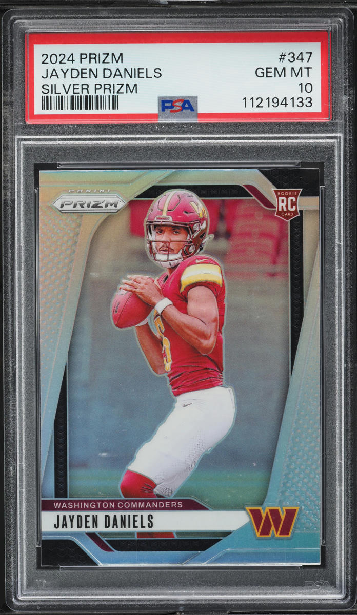 2024 Panini Prizm Silver Jayden Daniels ROOKIE #347 PSA 10 GEM MINT