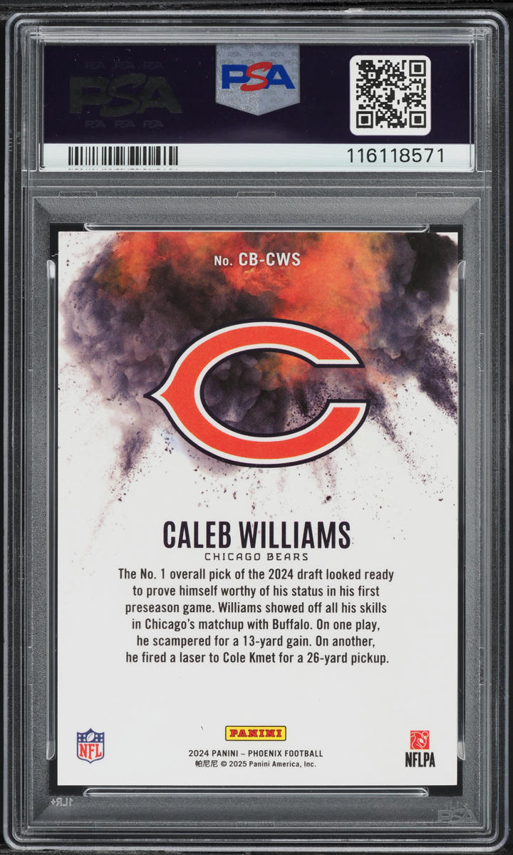 2024 Panini Phoenix Color Blast Caleb Williams ROOKIE #CB-CWS PSA 10 GEM MINT
