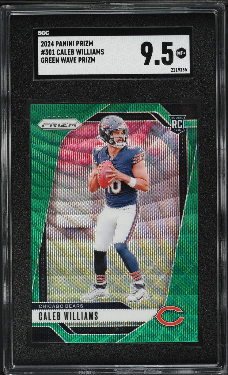 2024 Panini Prizm Green Wave Caleb Williams ROOKIE #301 SGC 9.5 MINT+