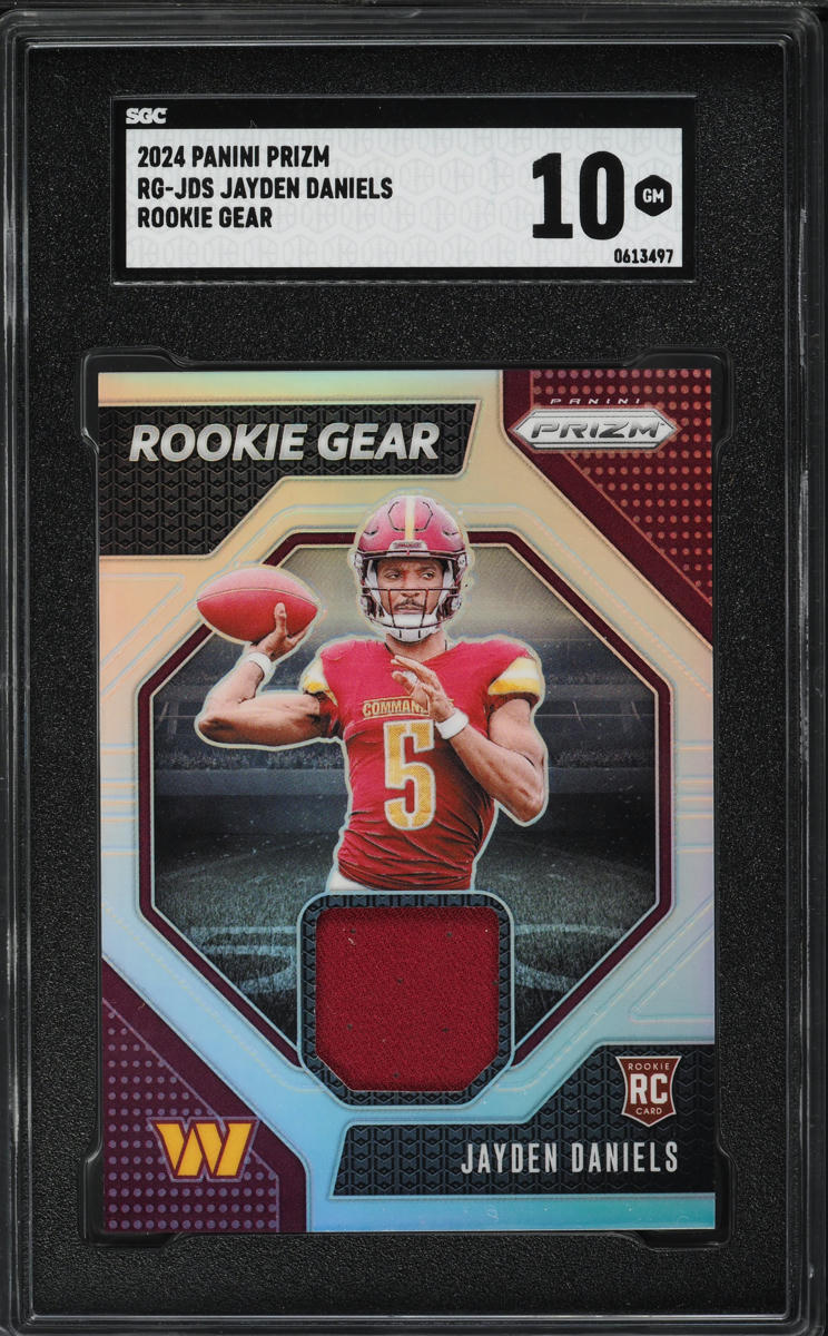 2024 Panini Prizm Gear Jayden Daniels ROOKIE PATCH #RG-JDS SGC 10 GEM MINT