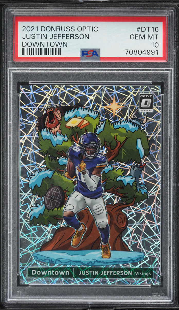 2021 Panini Donruss Optic Downtown Justin Jefferson #DT16 PSA 10 GEM MINT