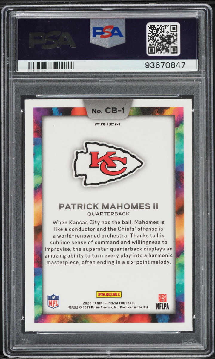2023 Panini Prizm Color Blast Patrick Mahomes II #CB1 PSA 10 GEM MINT