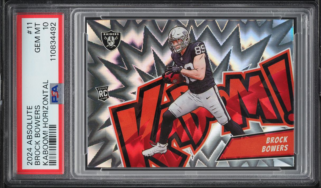 2024 Absolute Kaboom! Horizontal Brock Bowers ROOKIE #11 PSA 10 GEM MINT