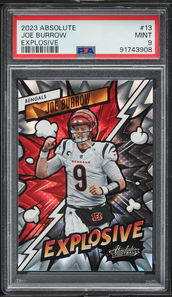 2023 Panini Absolute Explosive Joe Burrow #13 PSA 9 MINT