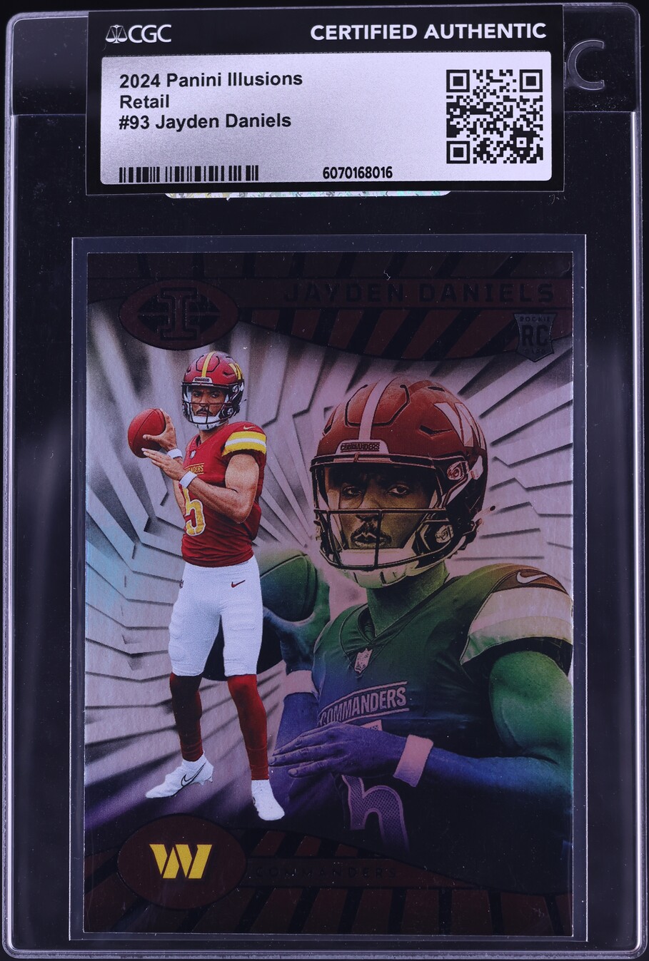 2024 Panini Illusions Retail Jayden Daniels ROOKIE #93 CGC AUTH