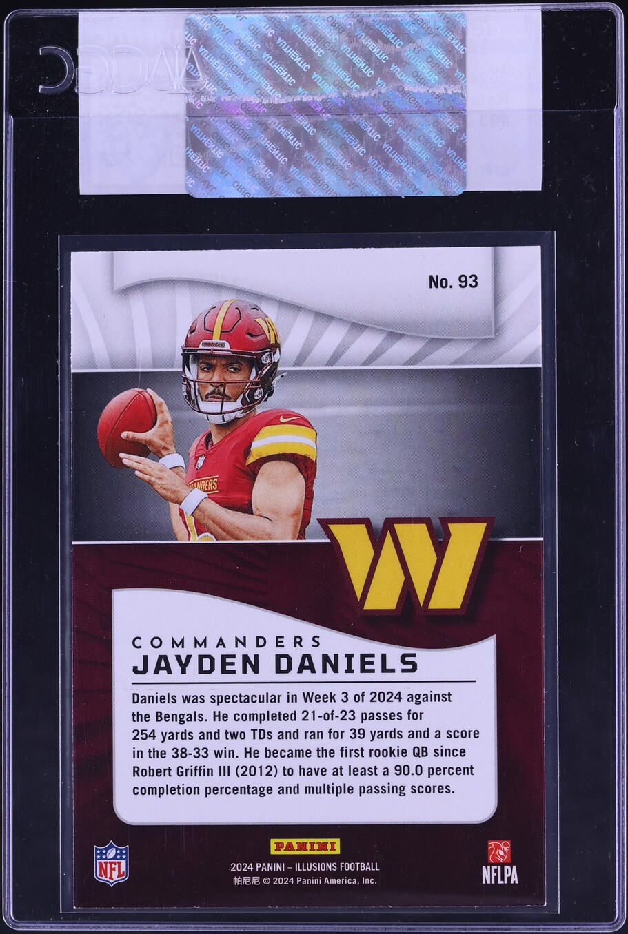 2024 Panini Illusions Retail Jayden Daniels ROOKIE #93 CGC AUTH