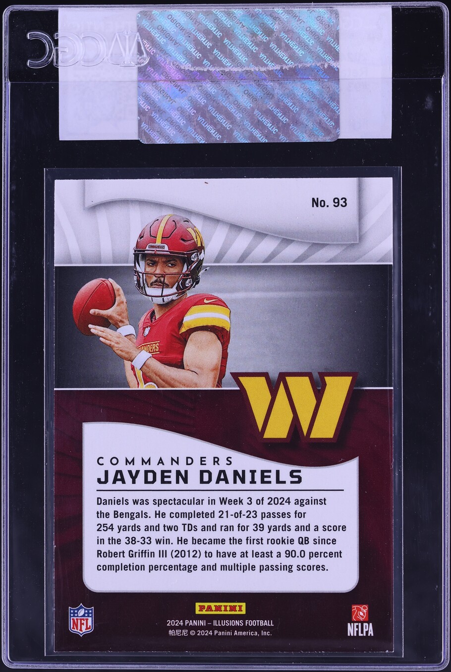 2024 Panini Illusions Retail Jayden Daniels ROOKIE #93 CGC AUTH