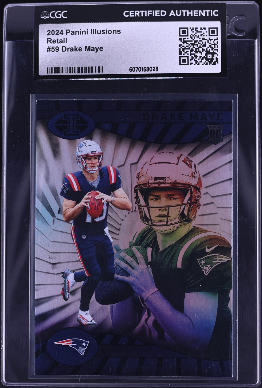 2024 Panini Illusions Retail Drake Maye ROOKIE #59 CGC AUTH