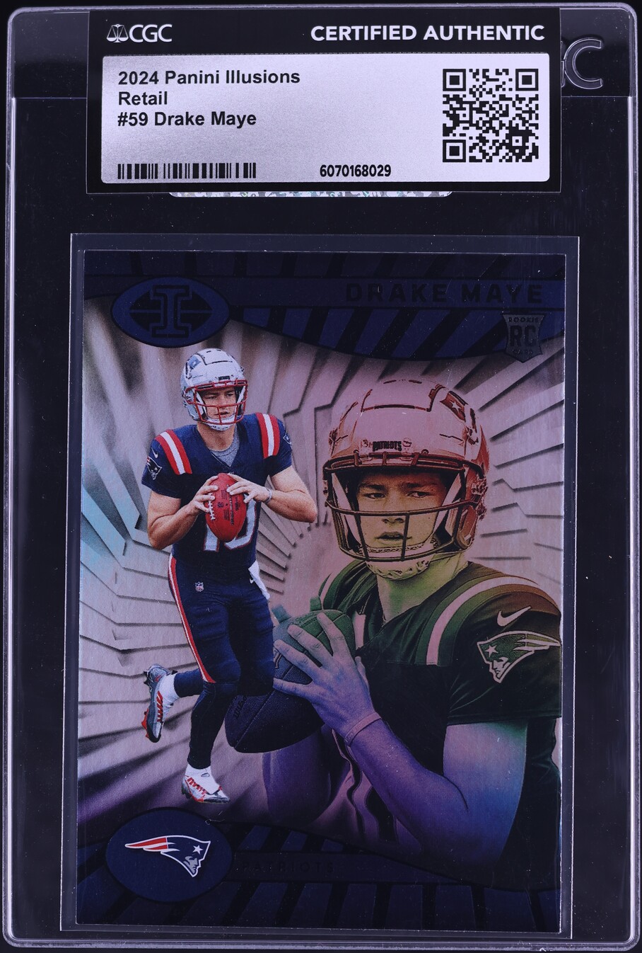 2024 Panini Illusions Retail Drake Maye ROOKIE #59 CGC AUTH