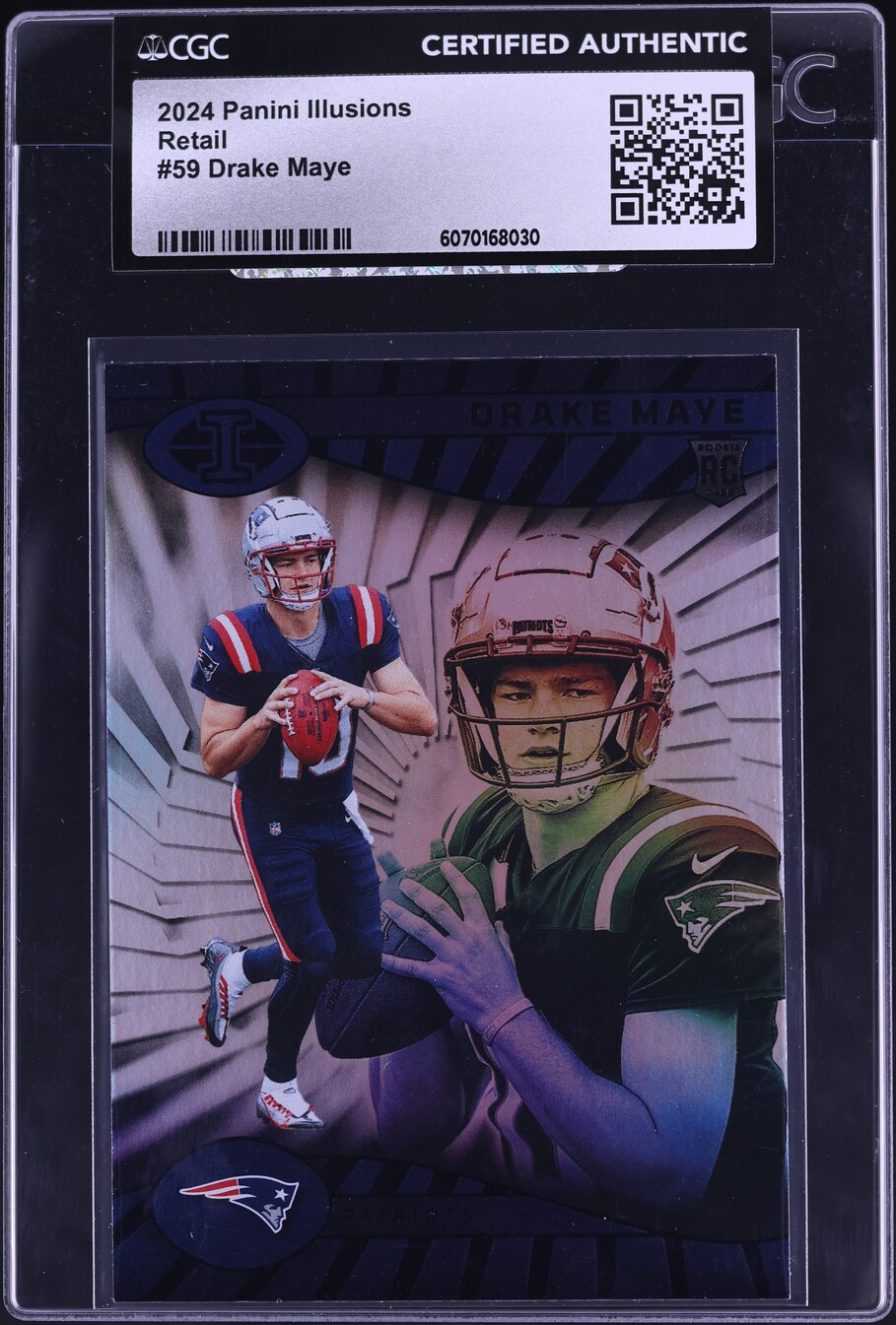 2024 Panini Illusions Retail Drake Maye ROOKIE #59 CGC AUTH