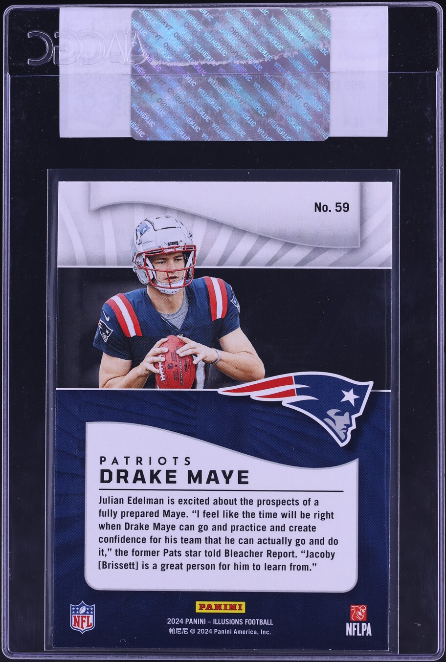 2024 Panini Illusions Retail Drake Maye ROOKIE #59 CGC AUTH