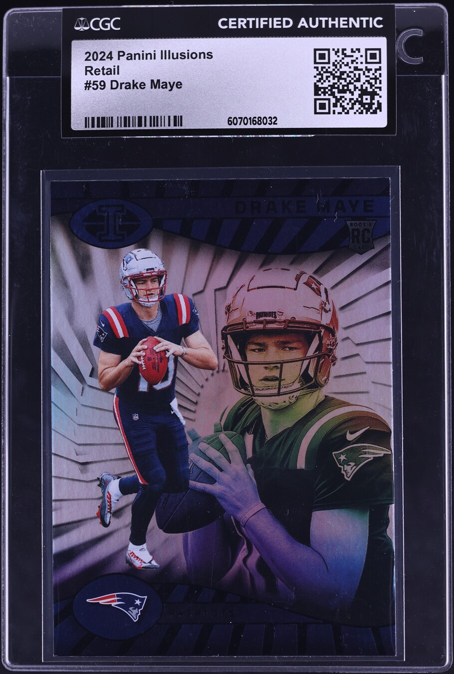 2024 Panini Illusions Retail Drake Maye ROOKIE #59 CGC AUTH