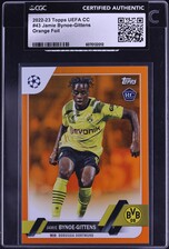 2022 Topps UEFA CC Orange Foil Jamie Bynoe-Gittens ROOKIE 1/25 #43