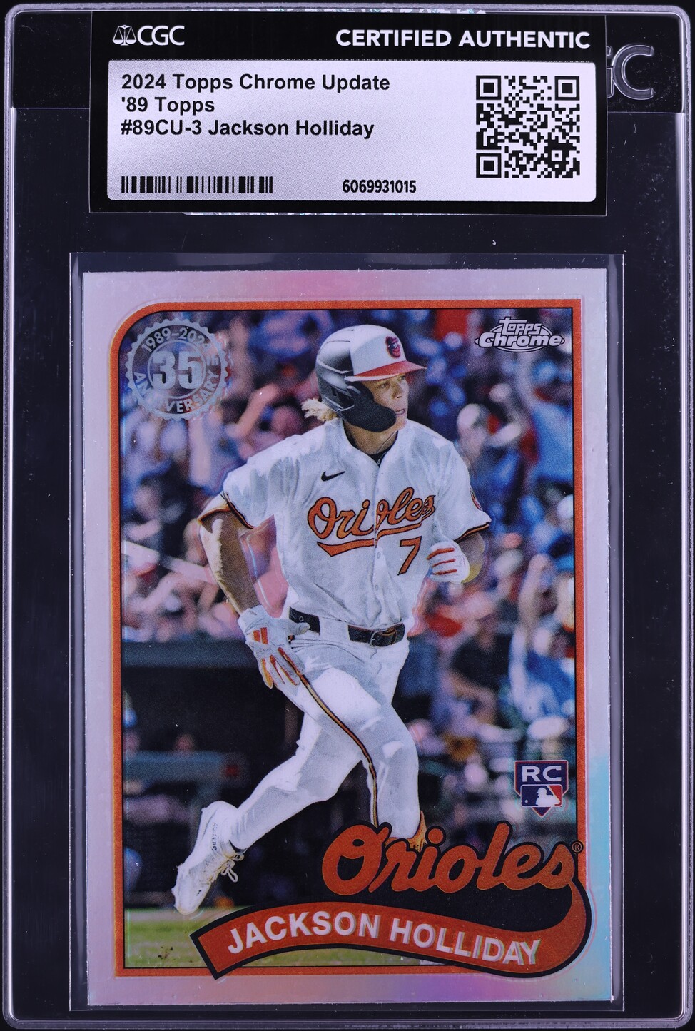 2024 Topps Chrome Update '89 Jackson Holliday ROOKIE #89CU-3 CGC AUTH