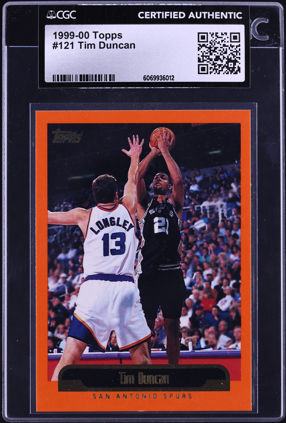 1999 Topps Basketball Tim Duncan #121 CGC AUTH