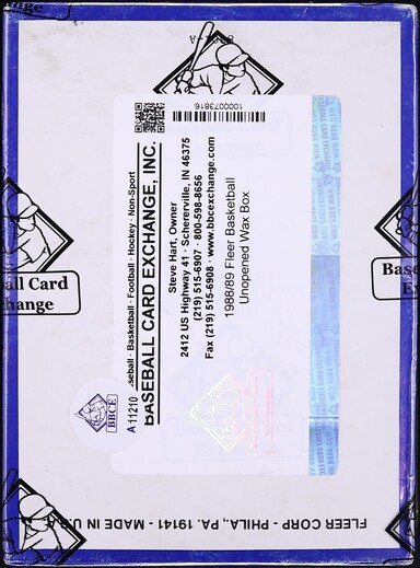1988 fleer basketball box