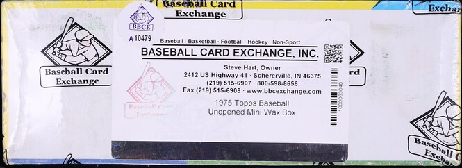 1975 Topps Baseball Unopened Mini Wax Box, 36ct Packs, BBCE AUTH
