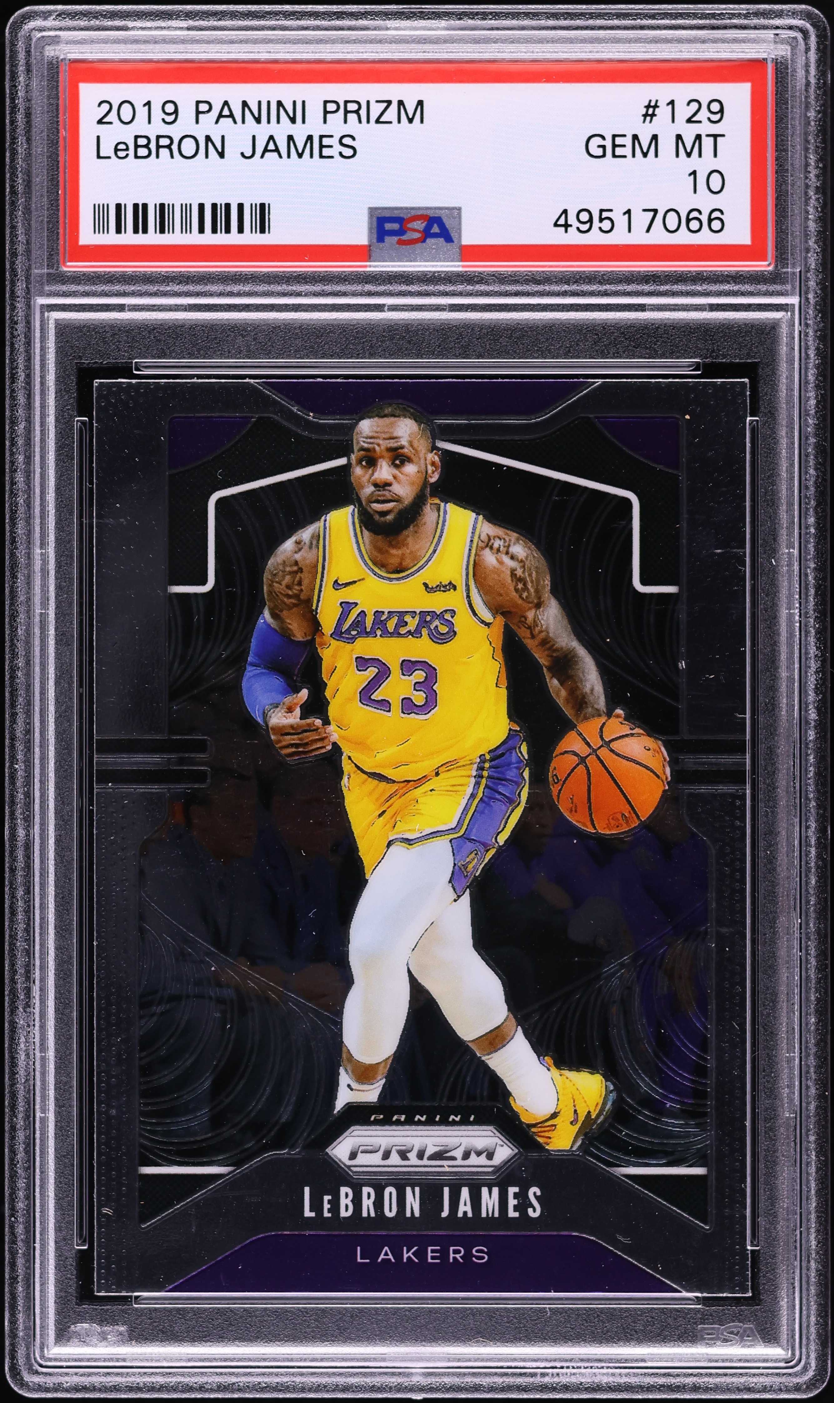2019 Panini Prizm LeBron James #129 PSA 10 GEM MINT on Fanatics