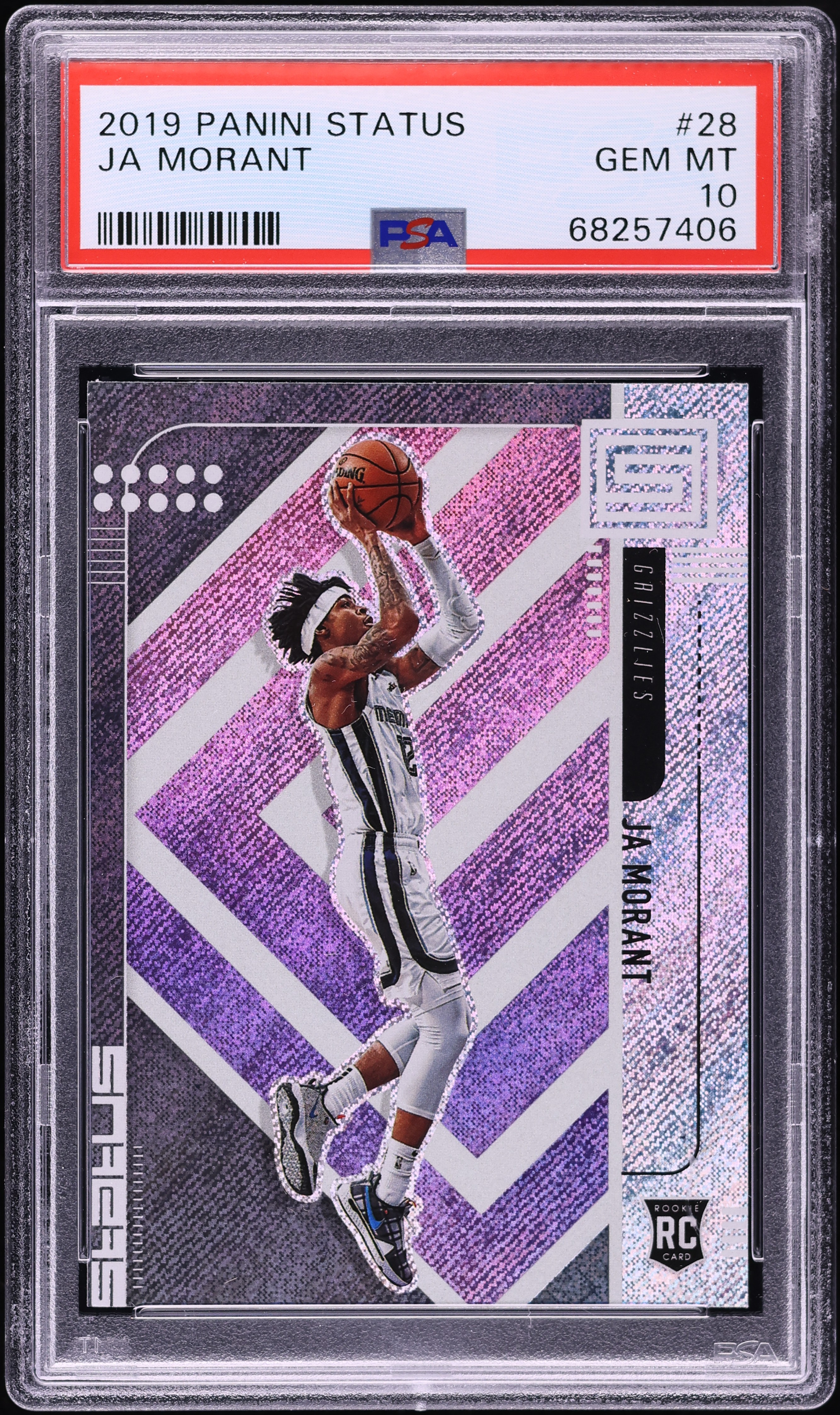2019 Panini Status Ja Morant ROOKIE #28 PSA 10 GEM MINT on