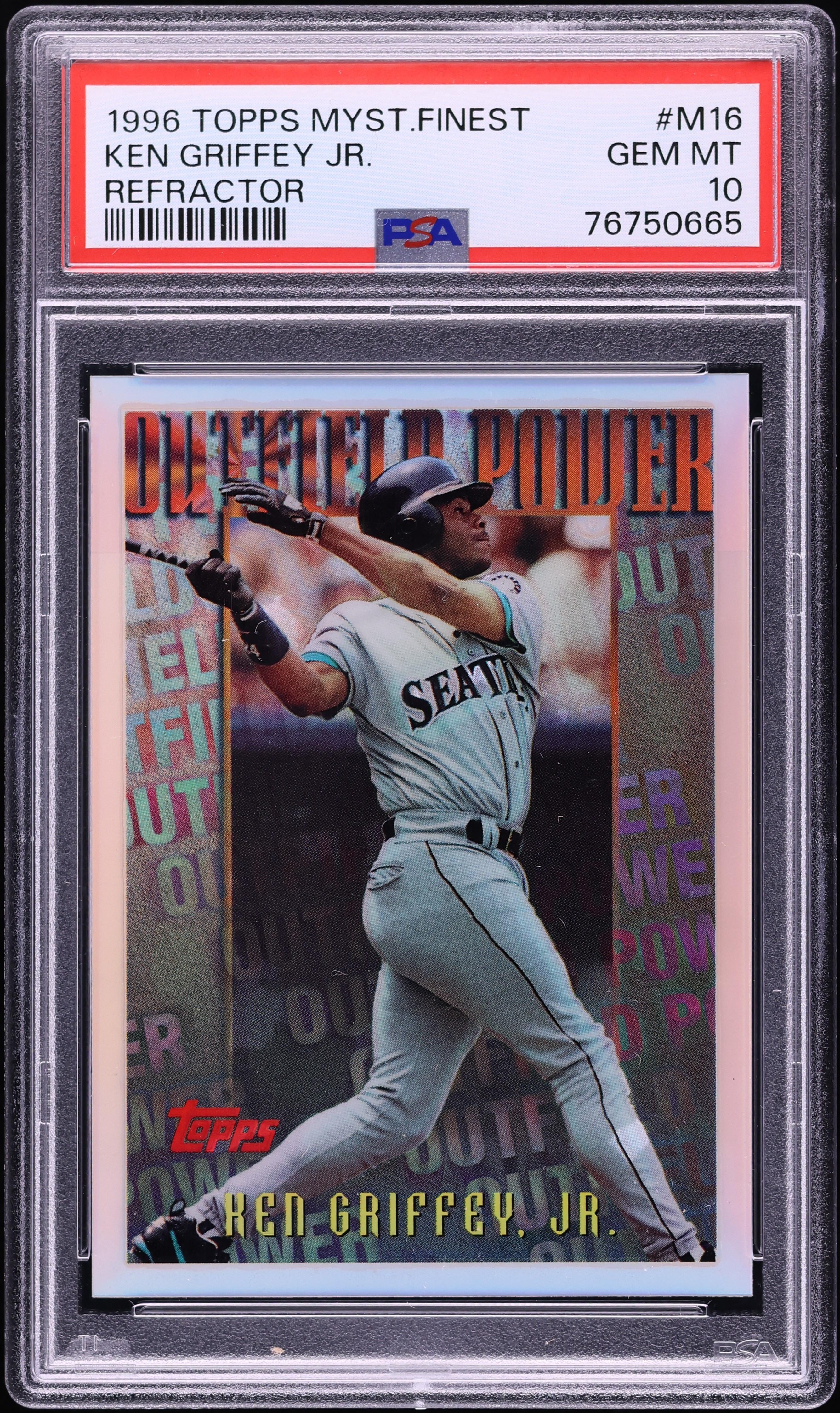 1996 Topps Mystery Finest Refractor Ken Griffey Jr. #M16 PSA 10