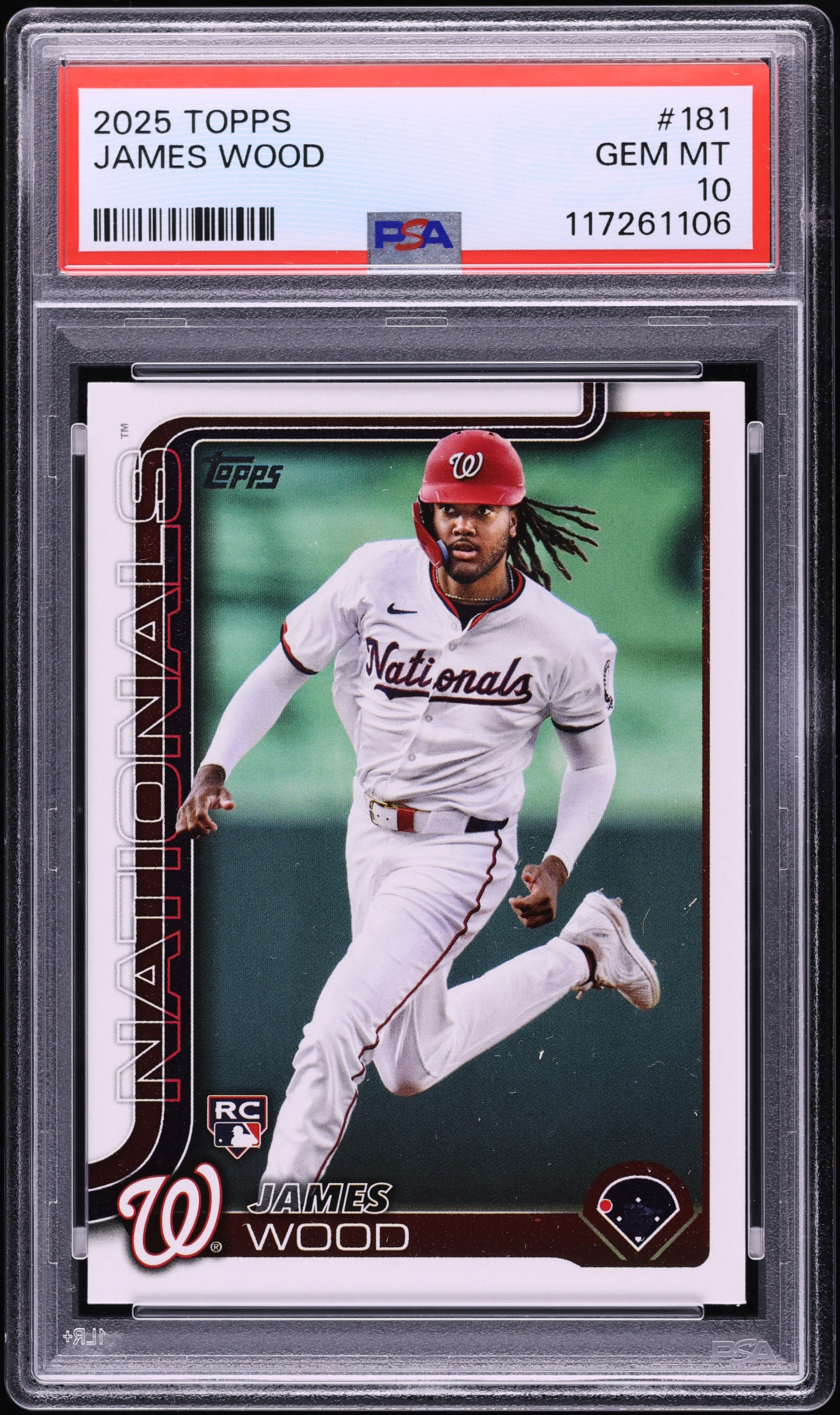 2025 Topps James Wood ROOKIE #181 PSA 10 GEM MINT on Fanatics Collect
