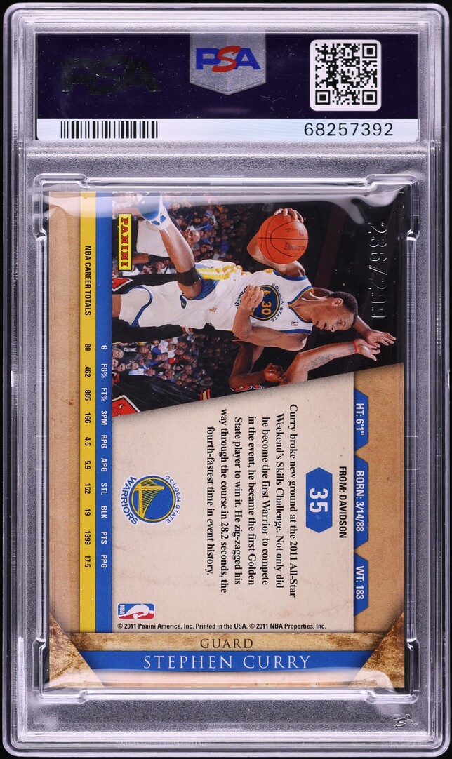 2010 Panini Gold Standard Stephen Curry /299 #35 PSA 8 NM-MT