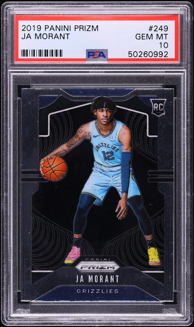 2019 Panini Prizm Ja Morant ROOKIE #249 PSA 10 GEM MINT on