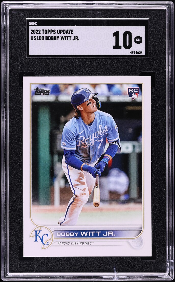 2022 Topps Update Bobby Witt Jr. ROOKIE #US100 SGC 10 GEM MINT