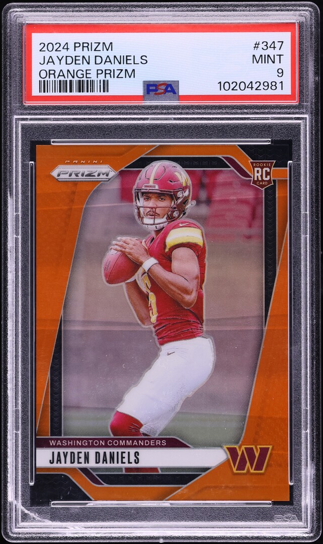 2024 Panini Prizm Orange Jayden Daniels ROOKIE /249 #347 PSA 9