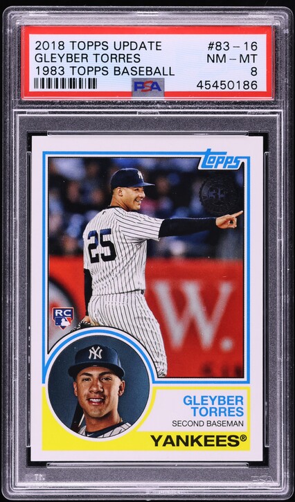 2018 Topps Update '83 Topps Baseball Gleyber Torres ROOKIE #83-16