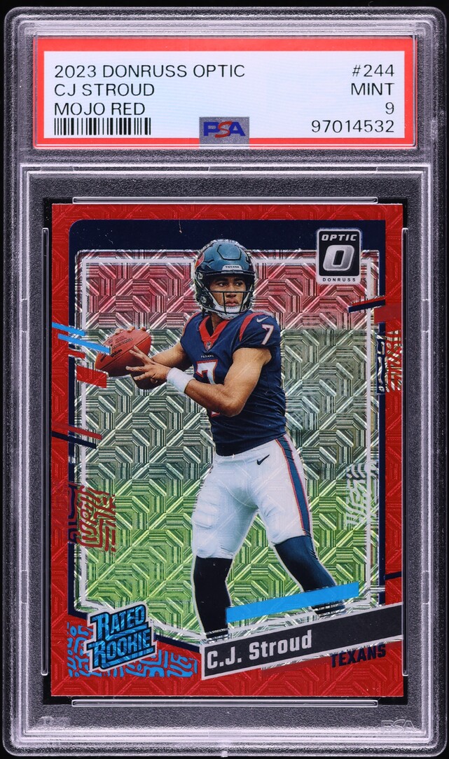 2023 Donruss Optic Mojo Red CJ Stroud ROOKIE #244 PSA 9 MINT