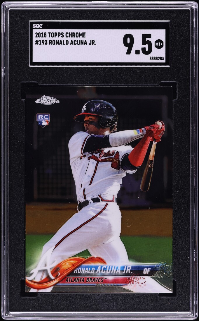 2018 Topps Chrome Ronald Acuna Jr. ROOKIE #193 SGC 9.5 MINT+