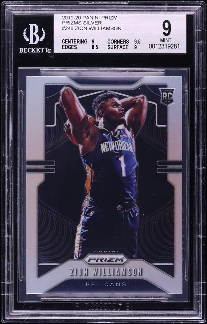 2019 Panini Prizm Silver Zion Williamson ROOKIE #248 BGS 9 MINT